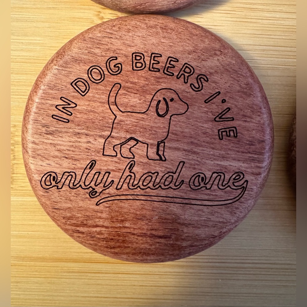 Hand crafted by me Wood Round Magnetic Bottle Openers customizable choice of 1 - Picture 8 of 8